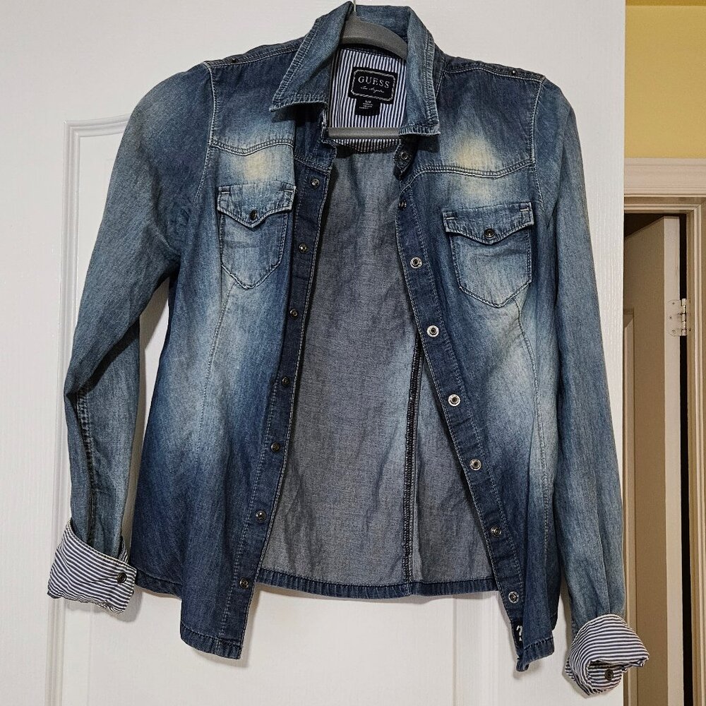 Jean button up shirt